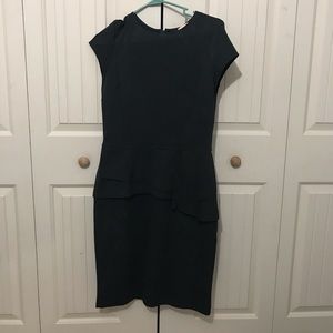 Dark green midi dress